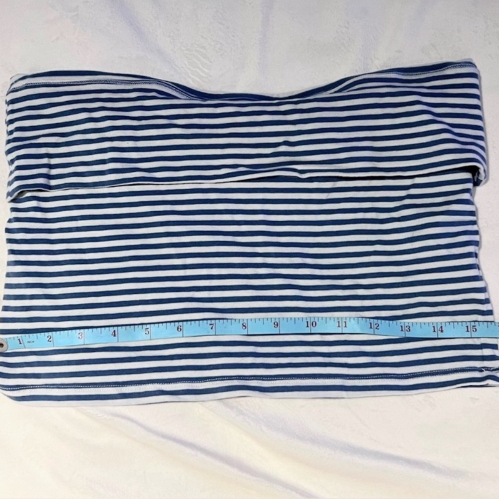 American Eagle Outfitters Navy and White Striped Crop Tube Top Size Large - Picture 4 of 4